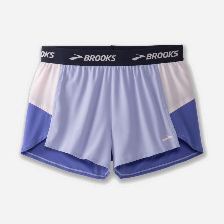 Brooks Chaser 3 Israel - Women's Running Shorts - Lavender Purple/Baja Blue/Rose (50392-KWOG)